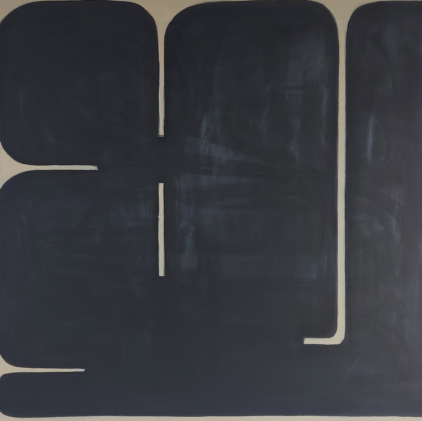 Original Artwork Painting Fine Art Minimalism ZEN GAMES No.5 by Sibylle Werkmeister black neutral for wall home decor