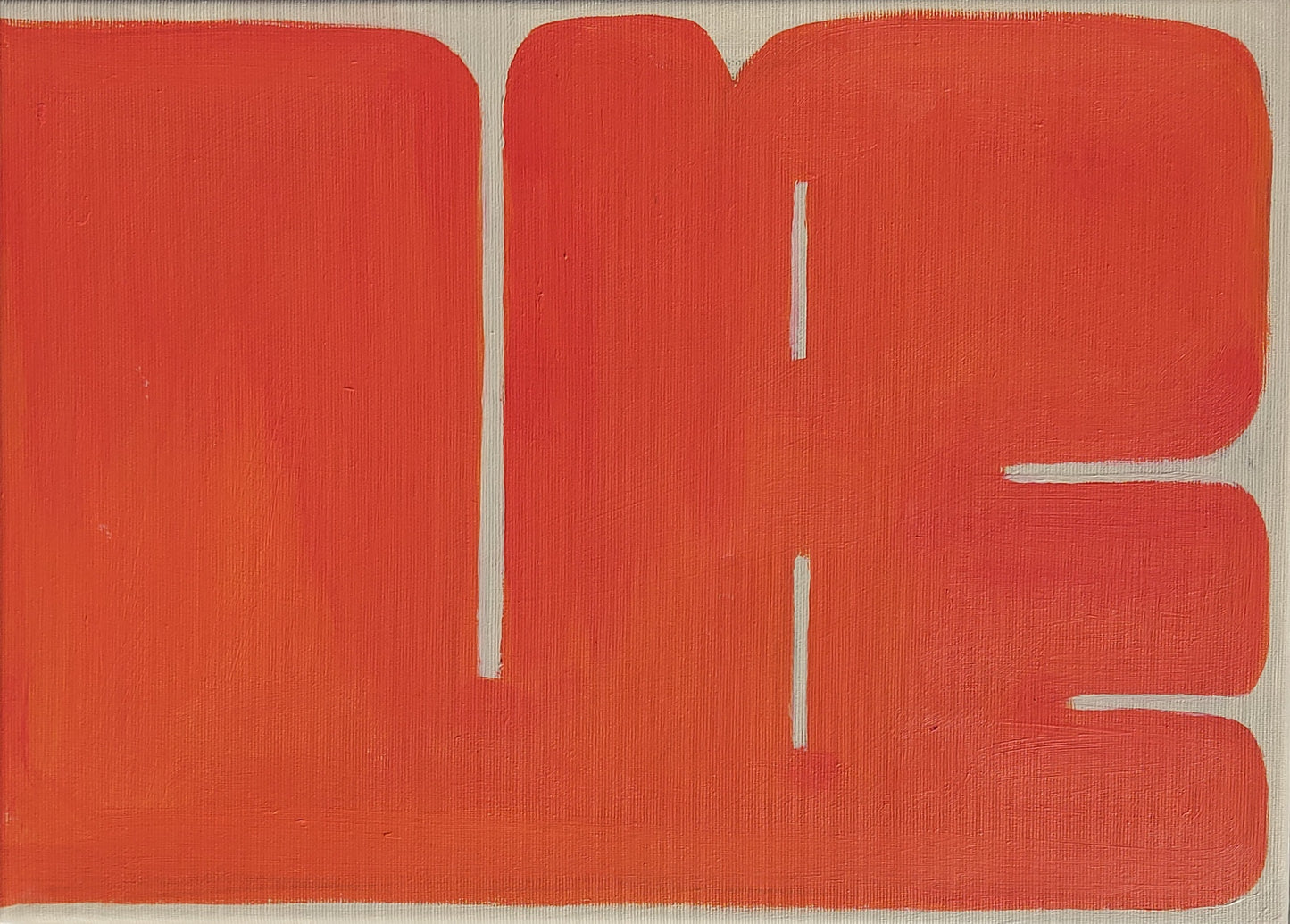 Original Artwork Fine Art Painting ZEN GAMES No. 8 by Sibylle Werkmeister Abstract Minimalist Minimalism bold red geometric canvas acrylic
