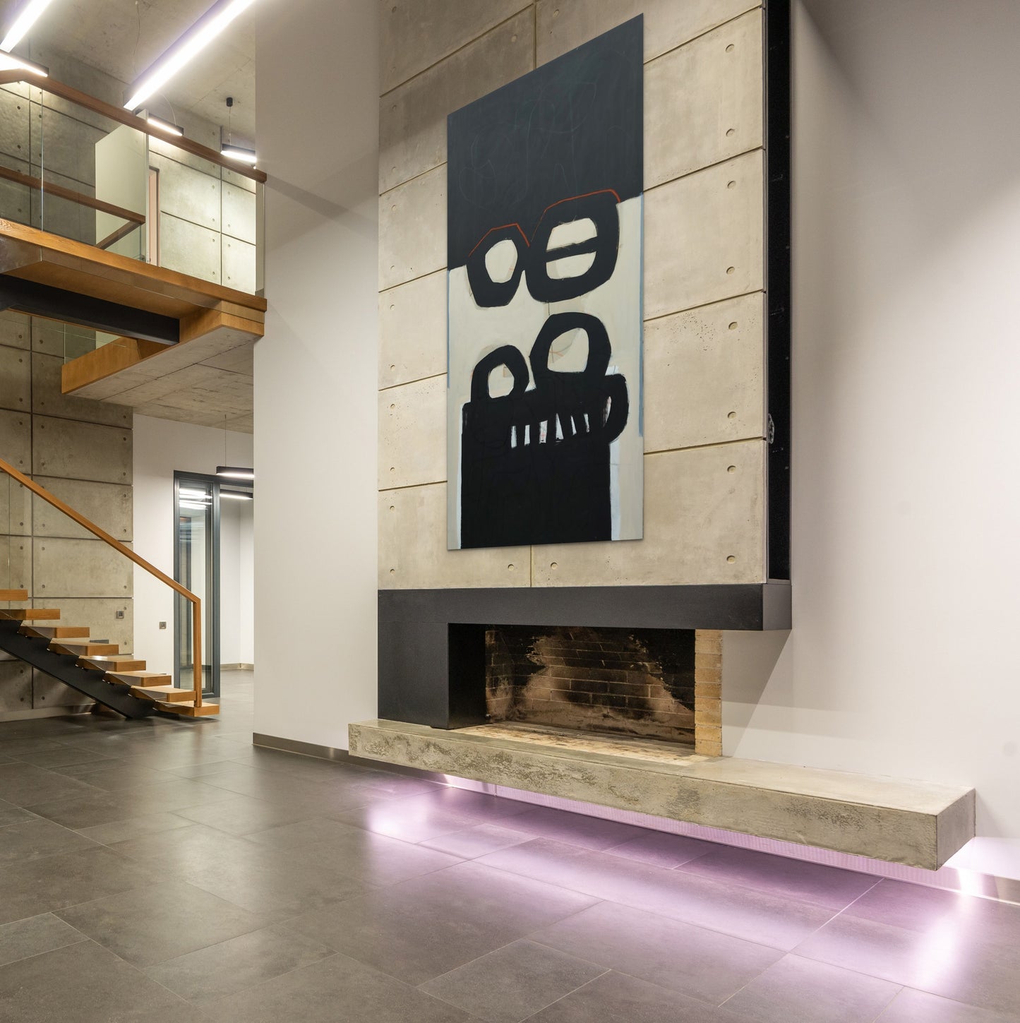 Contemporary Artwork Painting Milano by Sibylle werkmeister in Hotel lobby hall entrance office