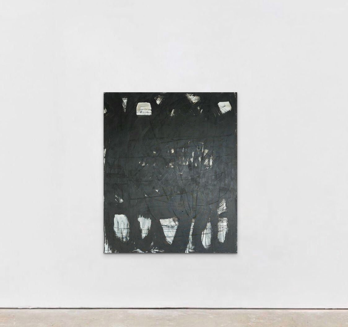 Contemporary  Abstract painting Swinging Lines by Sibylle Werkmeister Bold black